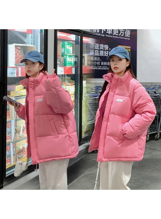 Small Short Student Down Jacket Women's Thickened Warm Loose College Style Niche Bread Jacket