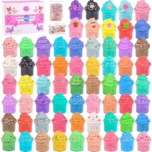WUJYLY 64 Pieces Mini Slime kitButter Slime Party Favors Valentines Slime Bulk Toy for Classroom Prizes Stocking Stuffers Goodie Bag for Kids Boys Girls Ideal Birthday Easter Filling Gifts - Image 1