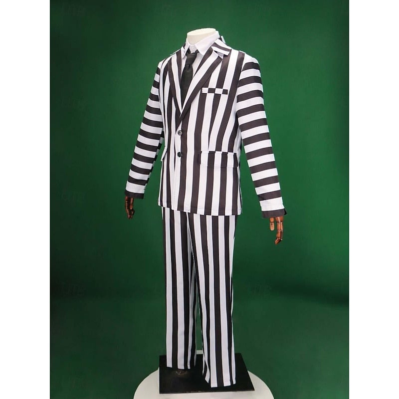 Y&D Fancy Costume Suits & Blazers Halloween Group Couples Costumes Beetlejuice Lydia Deetz Beetlejuice 2 Horror Movie Adults' Men's Women's Halloween Carnival Party Performance Easy Halloween Costumes - Image 5