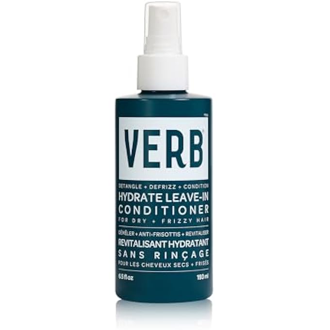 verb HYDRATE LEAVE-IN CONDITIONER, 6.5 FL OZ Â€“ NOURISH DRY + FRIZZY HAIR - SMOOTH + DETANGLE - AMBER + WARM JASMINE SCENT - Image 1