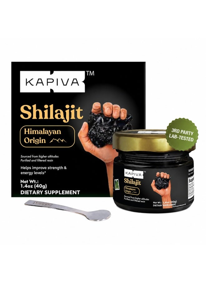 Kapiva Original Himalayan Shilajit Shilajeet Resin, 40g | 250mg per Serving | 160 Servings | Super Saver Pack | 100% Ayurvedic - Image 1