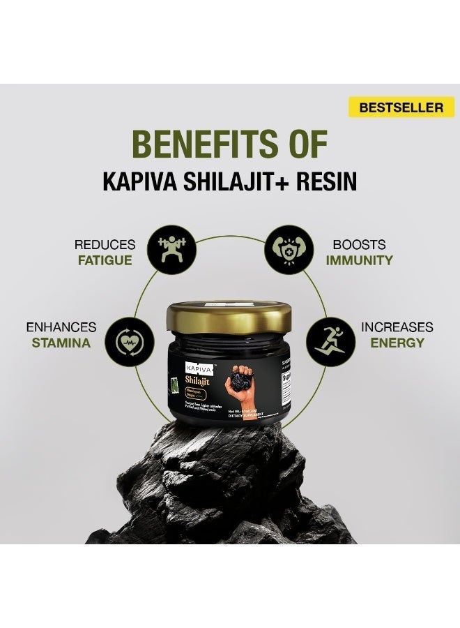 Kapiva Original Himalayan Shilajit Shilajeet Resin, 40g | 250mg per Serving | 160 Servings | Super Saver Pack | 100% Ayurvedic - Image 2