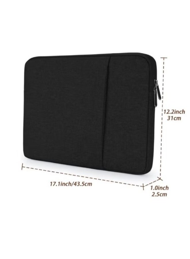 Terabyte Laptop Sleeve Pouch 15.6 Inch, Suitable for 15-15.6 Inch Lenovo HP Dell MacBook Computer Notebook Durable Shockproof and Lightweight with Zippered Pockets Cover Protective Case (Black) - Image 2