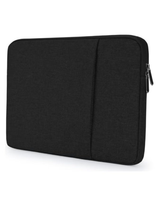 Terabyte Laptop Sleeve Pouch 15.6 Inch, Suitable for 15-15.6 Inch Lenovo HP Dell MacBook Computer Notebook Durable Shockproof and Lightweight with Zippered Pockets Cover Protective Case (Black) - Image 1