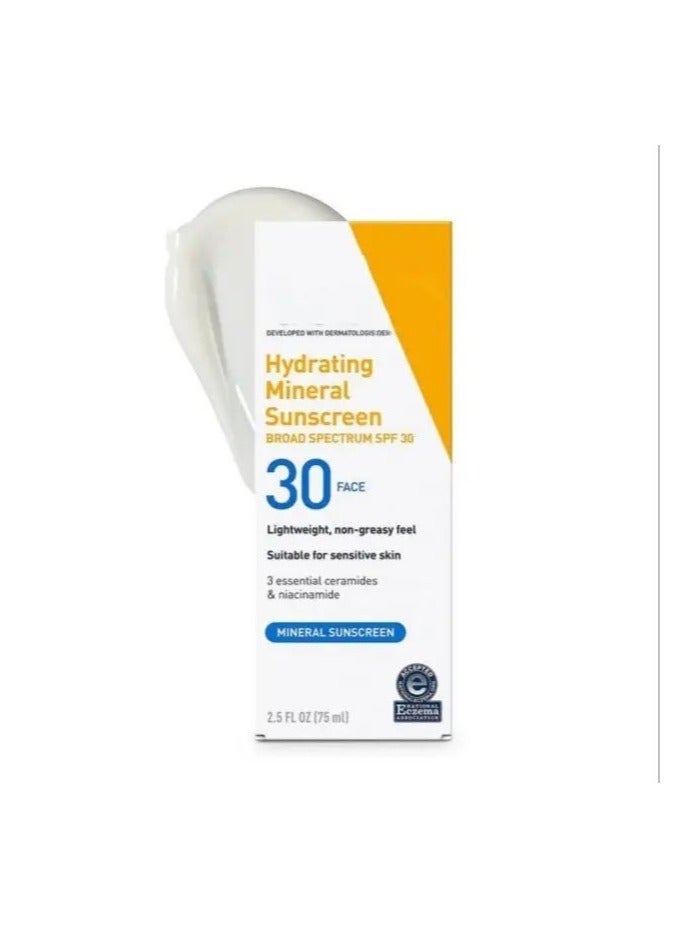 لوشن واقي من الشمس معدني مرطب للوجه SPF 30 75 مل