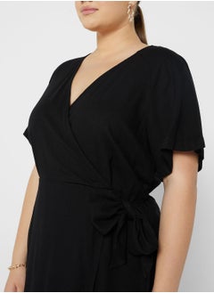 Vero Moda Curve Tie Detail Wrap Dress  - Image 3