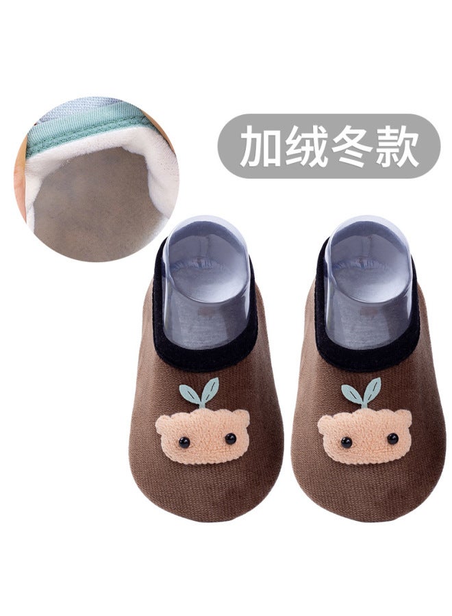 Children's Floor Socks Spring & Fall Breathable Corduroy Cartoon Cooling Floor Socks Dotted Non-slip Baby Toddler Shoes And Socks