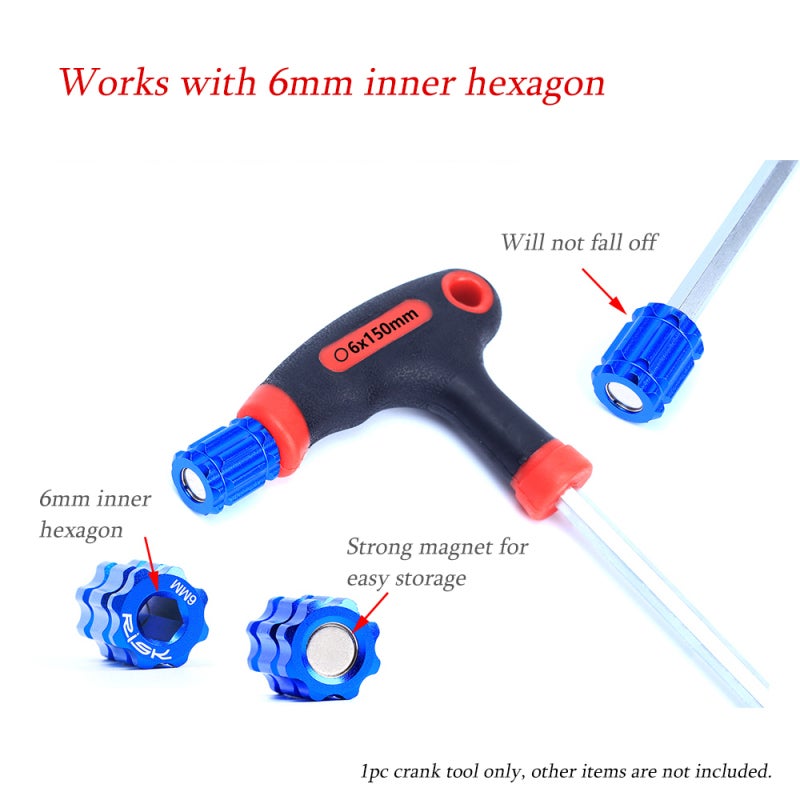 RISK Bicycle Crank Remove and Install Tool for MTB Road Bike Crank Arm Aluminum Bicycle Tool for Shimano Series - Image 2