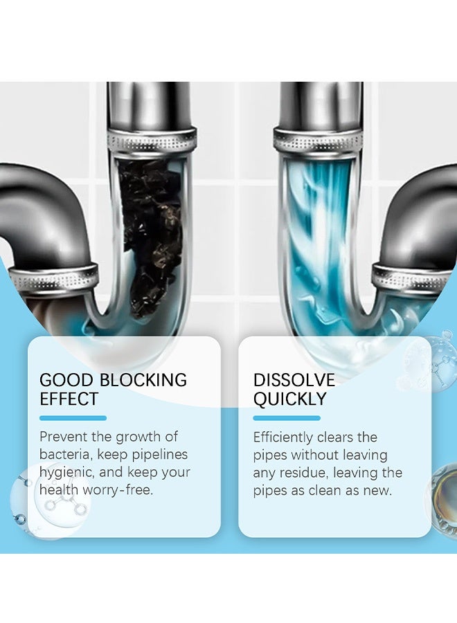 Jakehoe Pipe Dredging Agent, Sewer Deodoriser Pipe Unblocker, Drain Clog Remover And Cleaner, Toilet, Kitchen, Bathroom Drain Cleaning Agent, Quick Unclogging Sewer Cleaner, Convenient To Use, Quick To Unclog 150G - Image 2