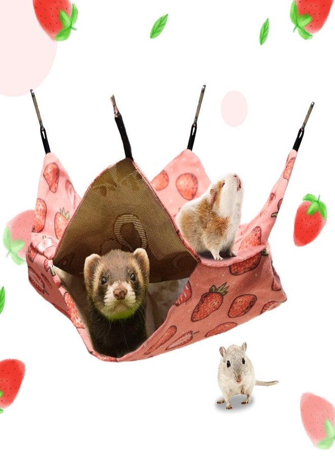 LEFTSTARER Guinea Pig Rat Ferret Hammock Bed Chinchilla Hamster Squirrel Hanging Hammock Summer Ice Surface Bed Cage Stuff Accessories - Image 1
