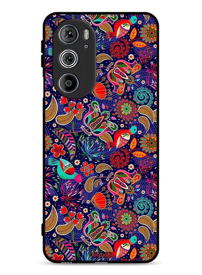 Tolwak Motorola Edge 30 Pro Protective Case Cover Pattern Colorful Birds Leaf Flowers - Image 1
