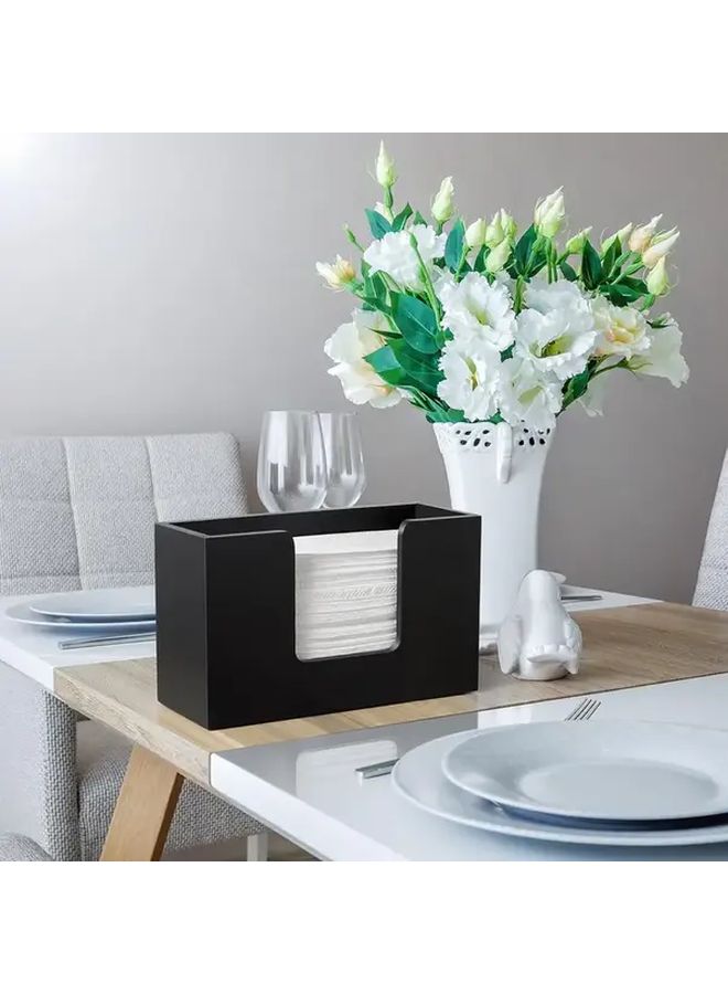 حامل علبة المناديل الخشبي الحديث الأبيض المينيماليستي المربع من الخشب المعاد تدويره منظف سطح الطاولة - Image 2