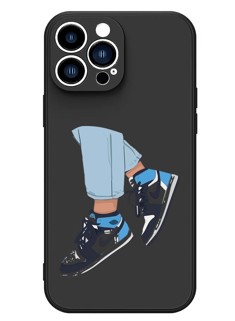 Theodor Protective Slim Fit Case Liquid Silicone Cover with Full Body Protection Anti-Scratch Shockproof Case For iPhone 12 Pro Max Black  - Sneakers - Image 1