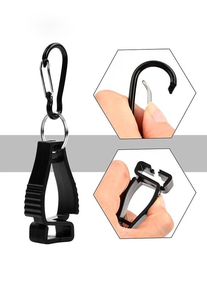 Generic 6 Pack Glove Clips for Work Glove Holders,Glove Belt Clip With Metal Carabiners,Easy to Wear Glove Clip, Tools,  Towel Holder, Ideal for Men Safety Construction Worker Guard Labor - Image 3