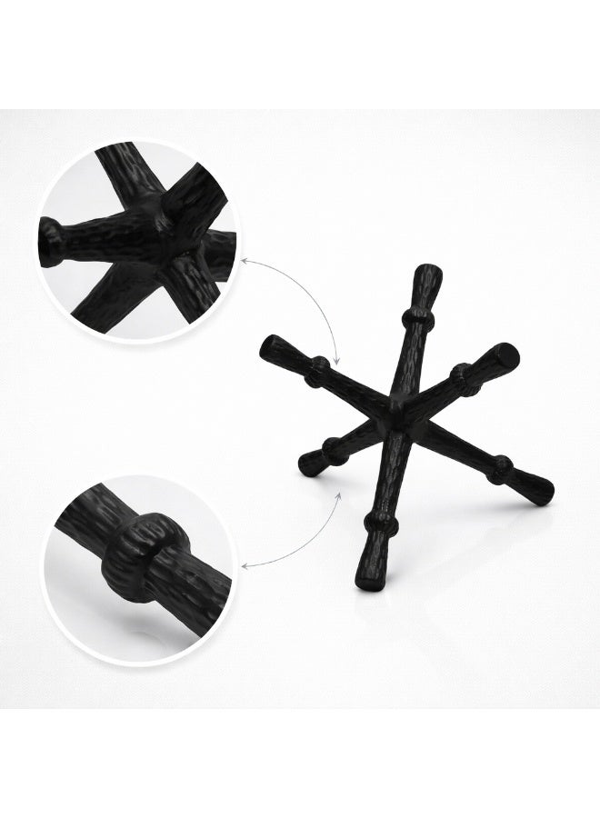 Handmade Black Coated Aluminium Decorative Jack Ornament - Image 5