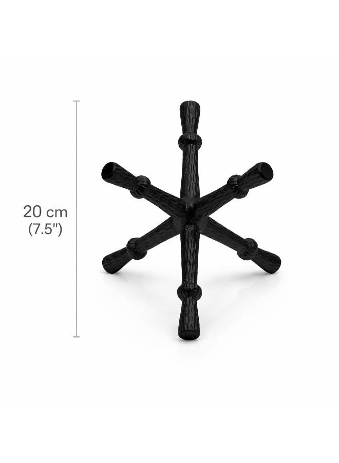Handmade Black Coated Aluminium Decorative Jack Ornament - Image 3