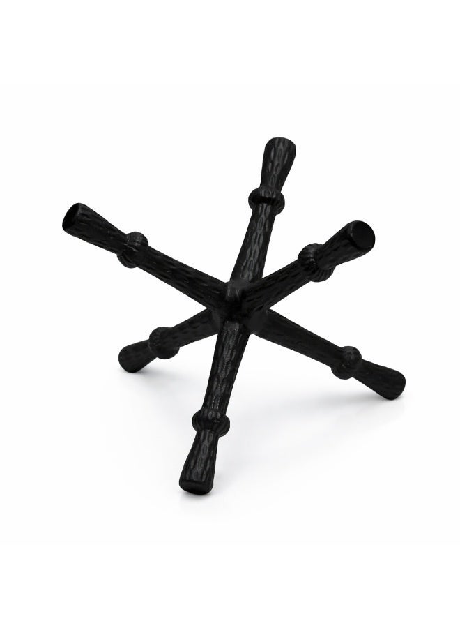 Handmade Black Coated Aluminium Decorative Jack Ornament - Image 2