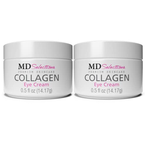 MD Selections Collagen Eye Cream with Hyaluronic Acid Under Eye Cream for Puffiness Under Eye Bags Hydrating Under Eye Cream Eye Skin Care 0505 Fl Oz Pack of 2 - Image 2