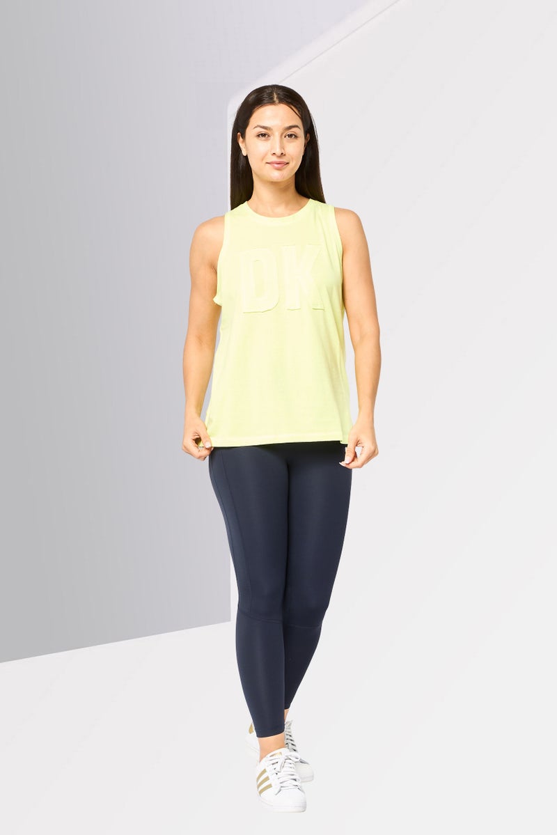 DKNY Sport Women Sportswear Fit Sleeveless Training Tank Top, Lime Green - Image 4