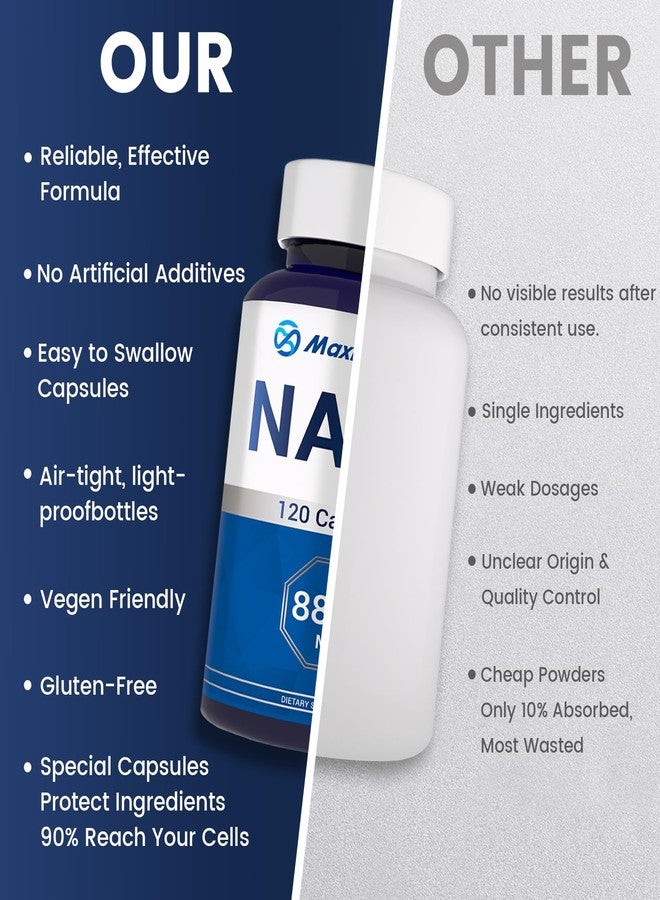 Maximum NAD NAD+ Supplement 8,809mg with Liposomal NAD and Resveratrol for Women & Men - 120 Capsules to Support Cellular Health, Boost Stamina & Healthy Aging, Vegan & Gluten-Free - Image 3