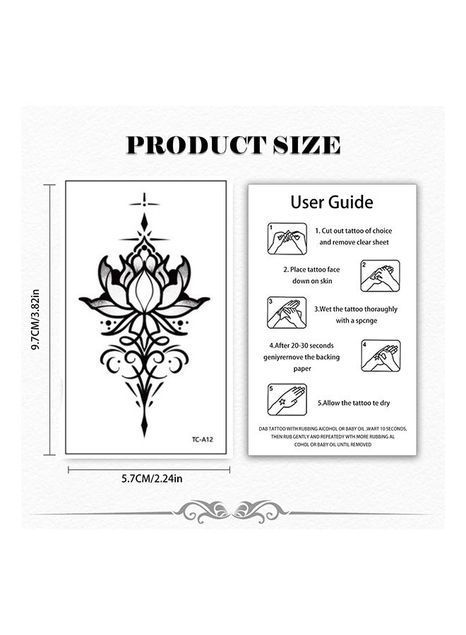 30 Sheets Temporary Tattoos, Mixed Styles Temporary Tattoo– Waterproof, Realistic & Long-Lasting Fake Tattoos for Kids, Adults, Parties & Festivals  - Image 3