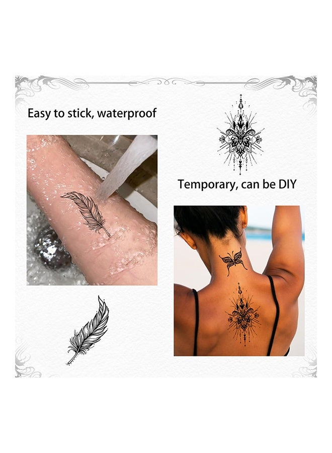 30 Sheets Temporary Tattoos, Mixed Styles Temporary Tattoo– Waterproof, Realistic & Long-Lasting Fake Tattoos for Kids, Adults, Parties & Festivals  - Image 2