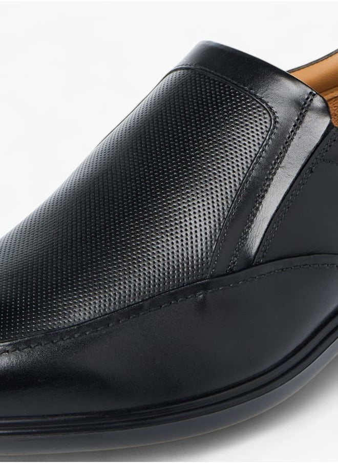 DUCHINI Men's Textured Slip-On Loafers  - Image 4