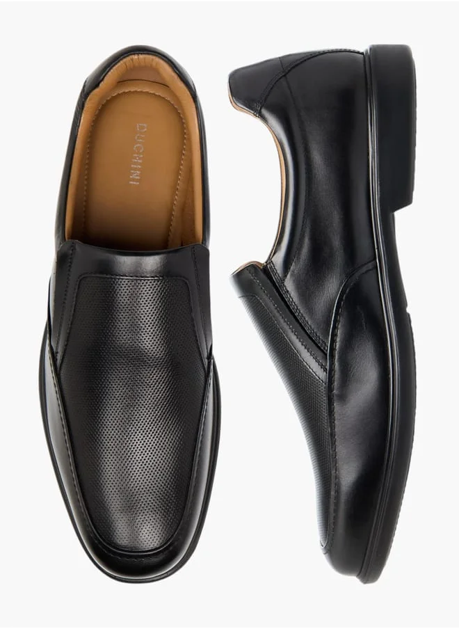 دوتشيني Men's Textured Slip-On Loafers