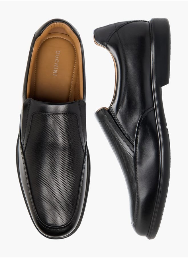 DUCHINI Men's Textured Slip-On Loafers  - Image 1