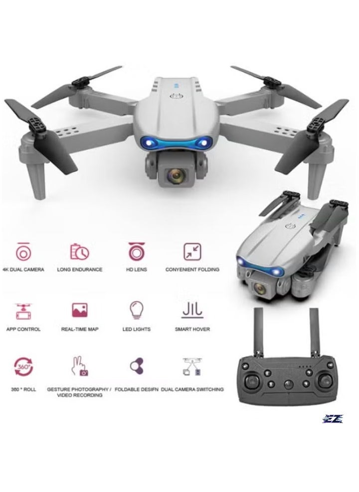 Gravity E99 PRO Drone Professional with 4K HD Dual Camera, Automatic Obstacle Avoidance, Foldable Design, Height Hold, and Stable Flight for Aerial Photography - Perfect Mini Drone for Smooth Flights, Easy Control & Stunning Shots – Ideal for Beginners and Pros - Image 2
