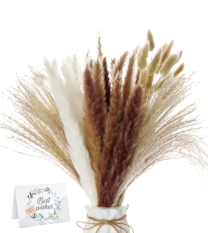 Y&D Boho Dried Flower Bouquet - Natural Dried Plants for Home Decor, Everlasting Flower Arrangement Material, Rustic Decoration - Image 3