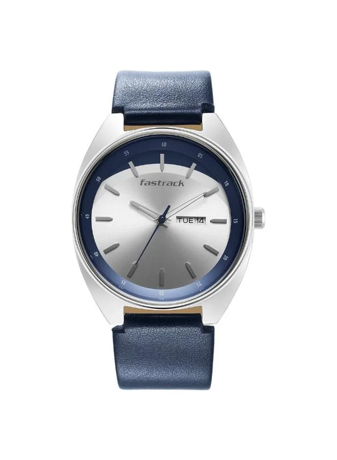 fastrack Men's Leather Analog Watch 3292SL01 - 42 mm
