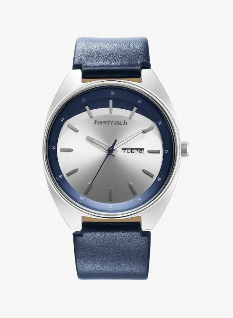 fastrack Men's Leather Analog Watch 3292SL01 - 42 mm