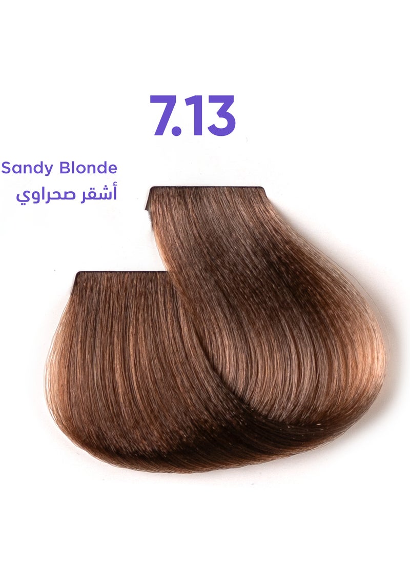 1B - 1B Hair Dye Sandy Blonde Color 7.13 Tress Tones Tyrosine Enriched 100ML - Image 1