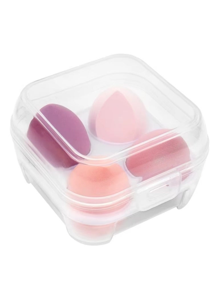 4 Pieces Makeup Blender Sponge Set with Travel Case - Image 1