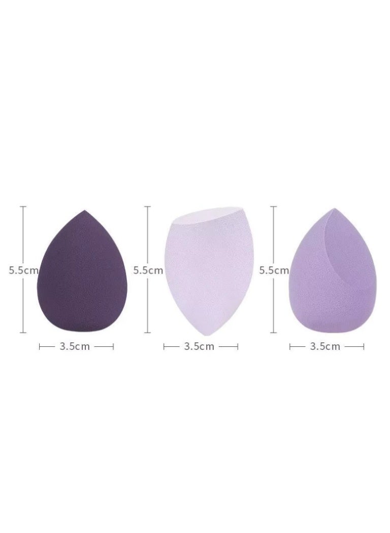 4 Pieces Makeup Blender Sponge Set with Travel Case - Image 3