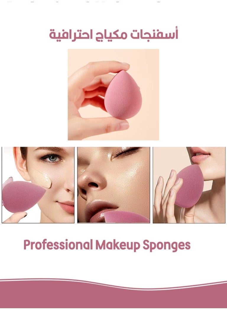 4 Pieces Makeup Blender Sponge Set with Travel Case - Image 5
