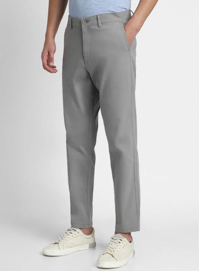 Dennis Lingo grey Mid Grey Chinos for Men, Straight Fit, Cotton Lycra for Men | Best Price UAE
