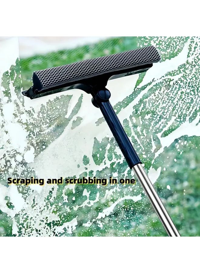 White Extendable Double Sided Window Cleaning Brush With Long Handle - Image 4
