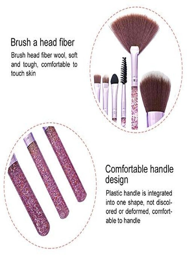 HUDACRUSH Beauty Glittery 12Pcs Professional Make Up Brush with a Storage Case| For Foundation, concealer, Powder, Eyeshadow, Lipliner Etc, For Women (Glitter Pink) - Image 5