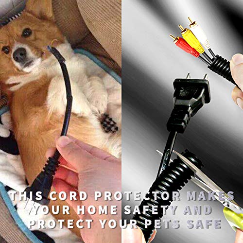 Cacovedo 30 ft Dog Cat Cord Protector Electric Wires Covers Wire Loom Tubing Protect Wires from Rabbits, Cats and Other Pets - Image 2