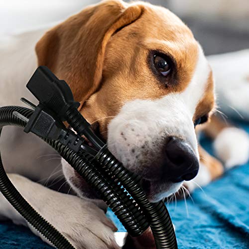 Cacovedo 30 ft Dog Cat Cord Protector Electric Wires Covers Wire Loom Tubing Protect Wires from Rabbits, Cats and Other Pets - Image 3