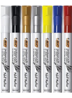 Intensity Paint Markers Assorted Colors 7 Count Vivid Colors Oilbased Water And Fade Resistant Works On A Variety Of Surfaces