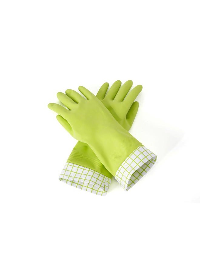 Full Circle Splash Patrol Natural Latex Cleaning and Dish Gloves, Medium/Large, Green  - Image 2