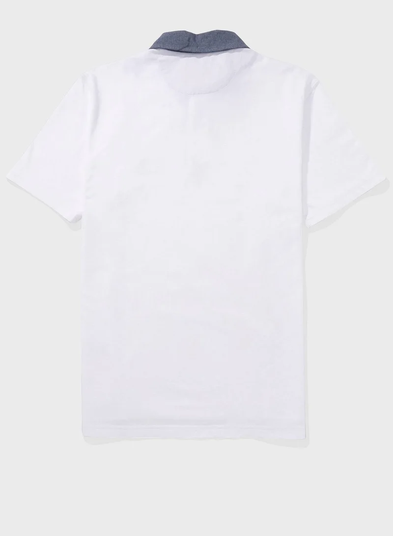 امريكان ايجل Embroidered Logo Half Sleeve Polo Shirt