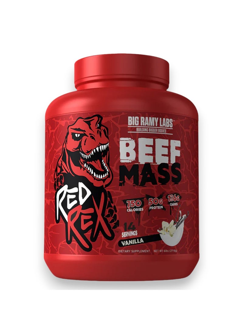 BIG RAMY LABS لحم بقري أحمر ريكس، بنكهة الفانيليا، 6 رطل