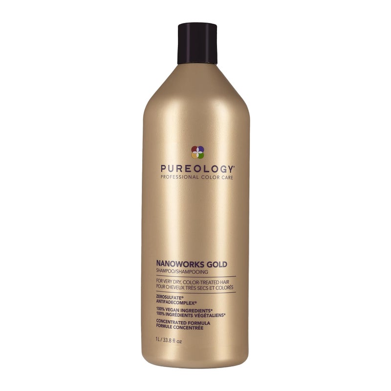 Pureology Nanoworks Gold Shampoo | For Very Dry, Color-Treated Hair | Renews Softness & Shine | Sulfate-Free | Vegan - Image 1