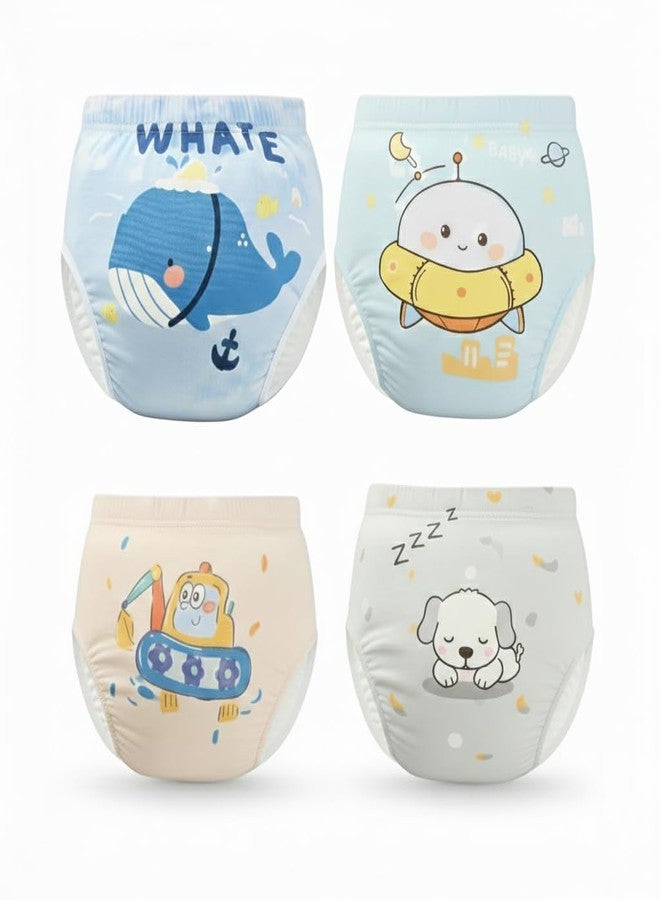 Dharmnirdosh Reusable Muslin Training Pants - Soft Muslin Cotton Toddler Potty Training Pants - Boys & Girls,Multi Pattern Design (4, 0-12 Months) - Image 1