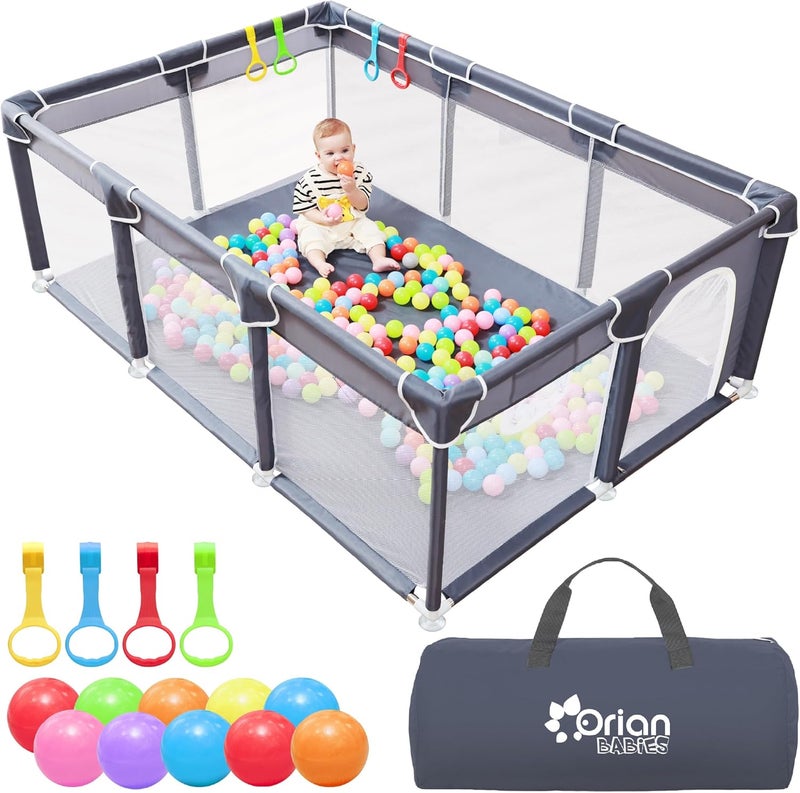 Orian Baby Playpen 74x50 XL with Colorful Balls - Image 1