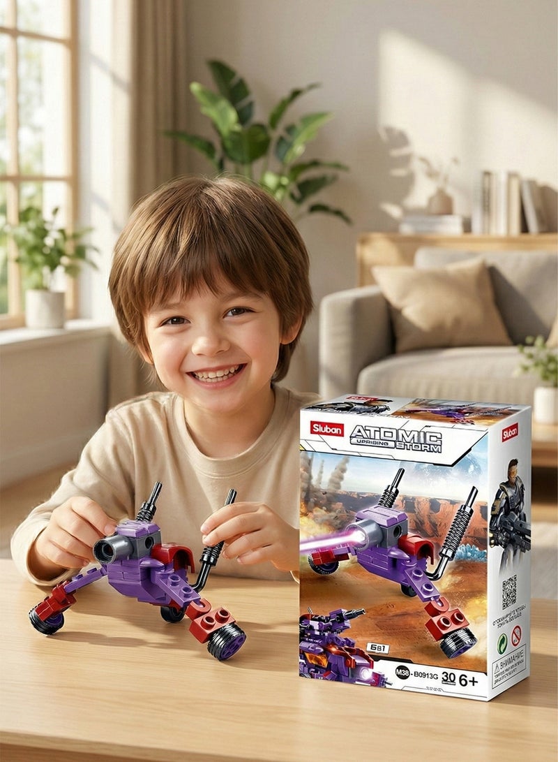 Sluban Series Building Blocks Vehicle Purple 30 pieces - Image 4